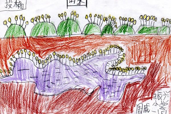 A child's drawing sent with a letter