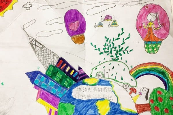 A child's drawing sent with a letter