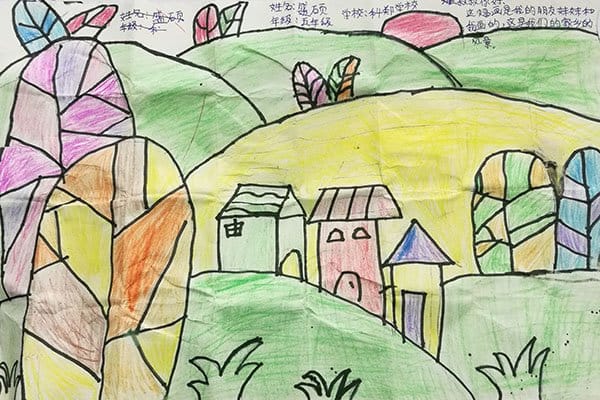 A child's drawing sent with a letter