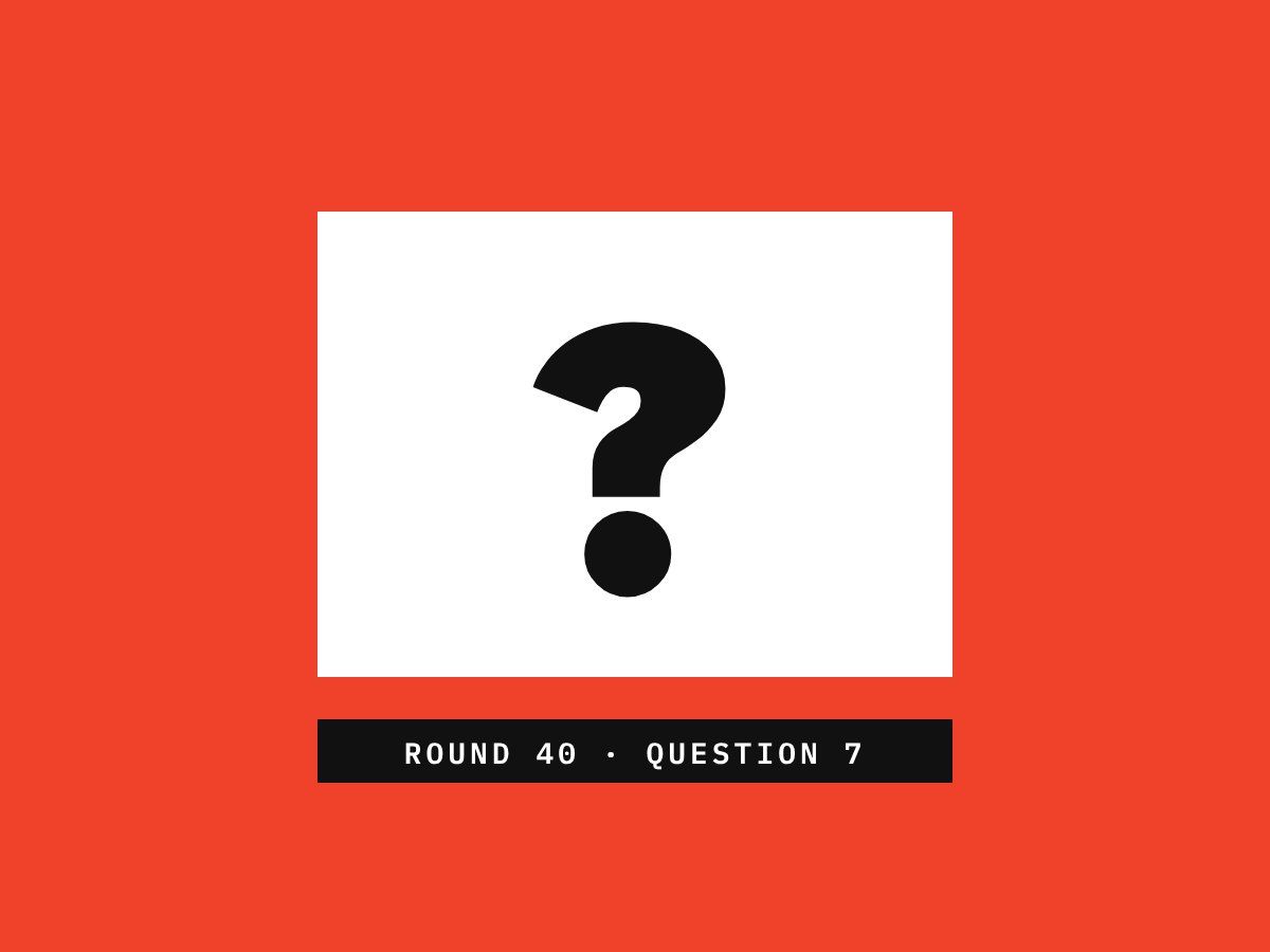 Drawing of a big question mark on a white card