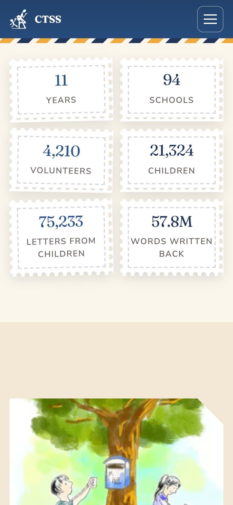The CTSS home page on a phone
